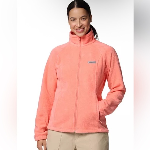 Columbia Jackets & Blazers - Columbia Women's Bright Coral Teddy Jacket Size L